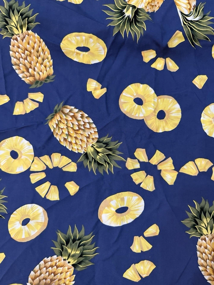 Pineapple Apparel Fabric Navy Blue Lightweight Silky Rayon? 4 Yards, 8” Long - Image 2 of 4