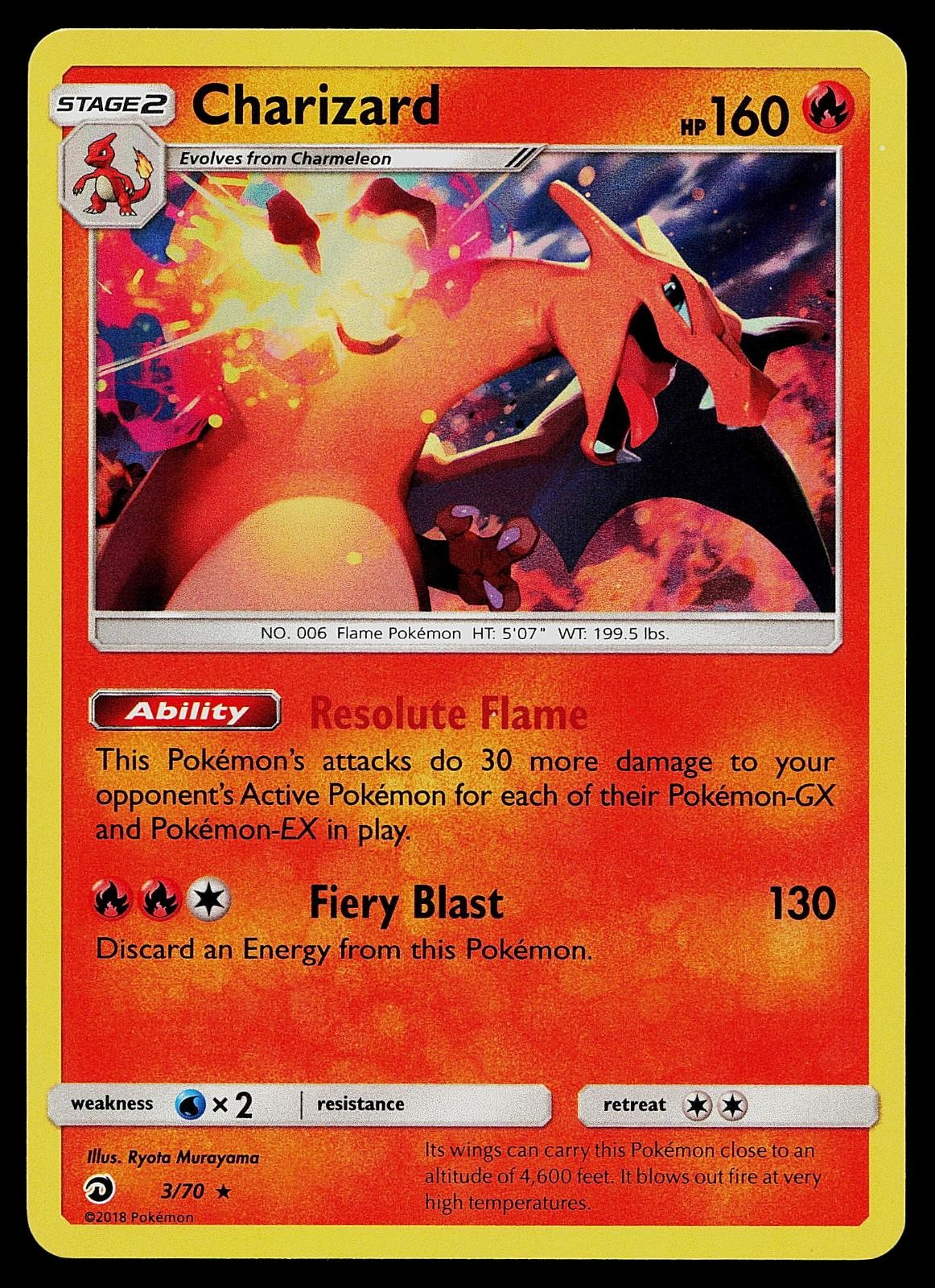 Pokemon Card - Charizard Dragon Majesty 3/70 Holo Rare