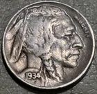 1934d Buffalo nickel Nice original VF/XF Cond Full Date Near Full Horn No issues