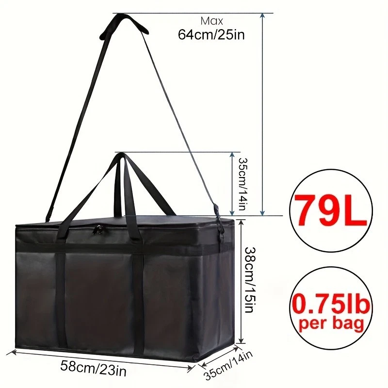 Commercial Insulated Meal Delivery Bag Large-Capacity PET Pizza Bag - Image 3 of 4