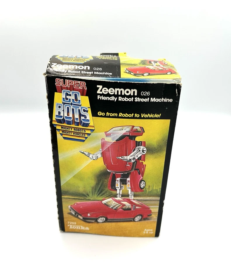 Tonka Super GoBots ZEEMON 026 New Friendly Robot Street Machine 1984 Box Red Car - Image 2 of 4