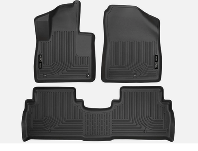 #ad Husky WeatherBeater Front 2nd Row Floor Mats 3pc Fits 2016 2020 Kia Sorento Blk $137.50