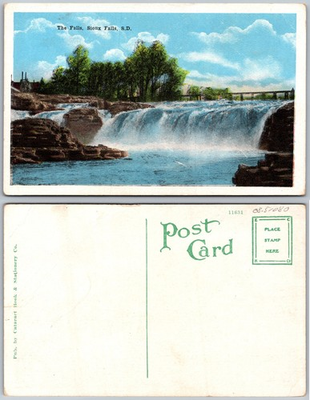#ad Falls Sioux Falls SD Postcard $4.87