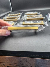 Ravinte Gold Satin / Brass Modern Cabinet Handles 4 in Aluminum Alloy 9 pack