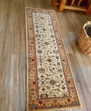 Royal Keshan Traditional Design Wool Rug Beige/Orange