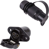 Stecker 3 Polig & Steckdose 3-Polig, AnhäNger Adapter FüR AnhäNger/Lkw/Rv/Cars,