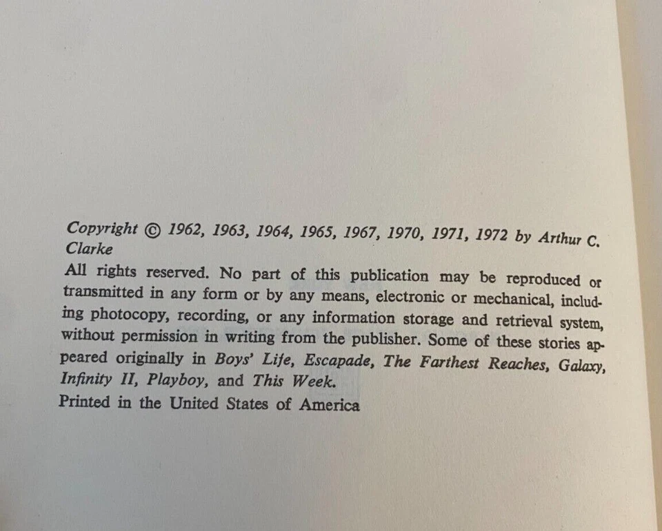 THE WIND FROM THE SUN by Arthur C. Clarke 1973 SF Book Club Ed. NICE COPY HBDJ - Image 3 of 4