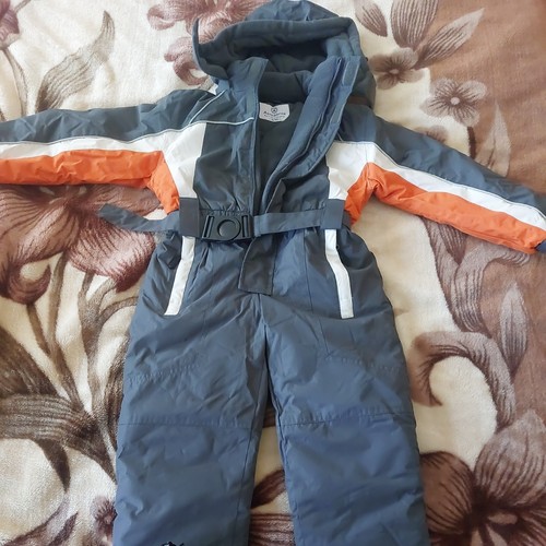 Aquamarine Ski Suit Kids Size 98-104 cm Grey One Piece Snowboard - Picture 1 of 8