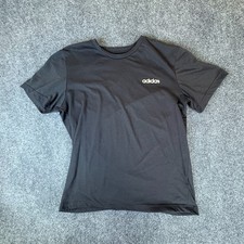 Adidas 2 Move Feel Ready Aeroready T-Shirt Men Medium Black Logo Cotton Pullover