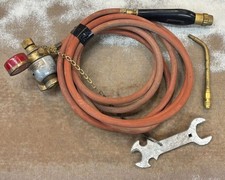 USED Universal Acetylene Air torch kit regulator handle tip hose wrench B