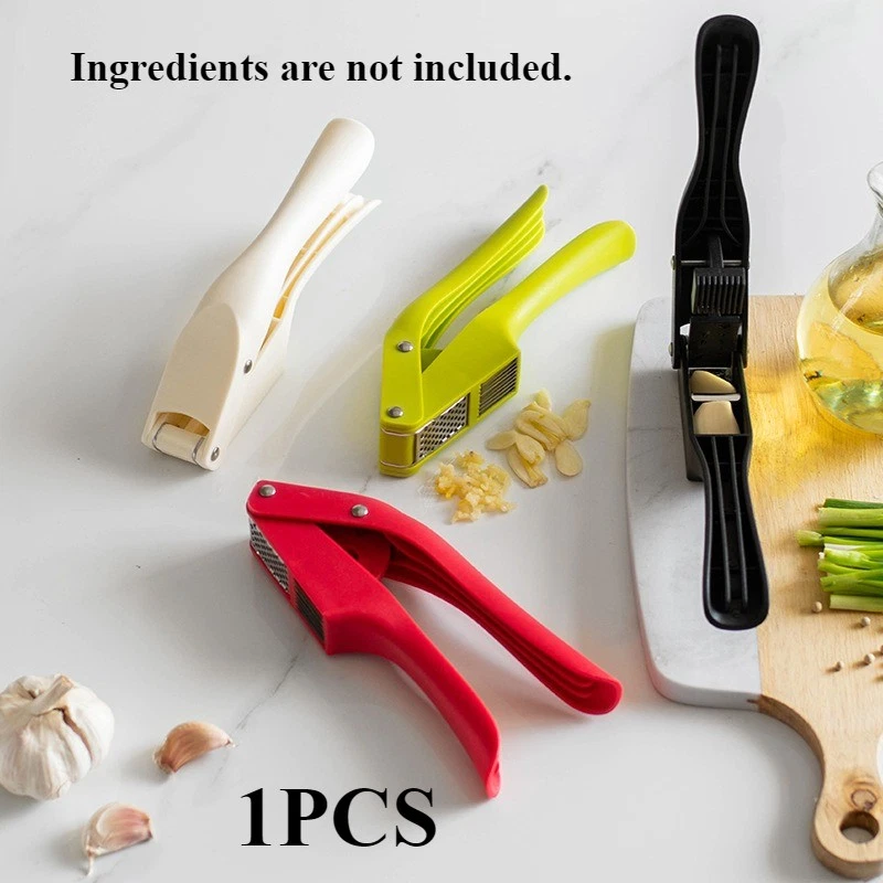 Bright Eco-Friendly Zesty Energetic Modern Practical Kitchen 2-in-1 Garlic Press