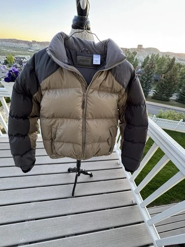 JANSPORT MEN'S NYLON & DOWN HEAVY WINTER JACKET, SZ M, PIT-PIT=23", EXCELLENT ++ image 3