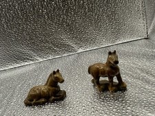 2 x Wade Whimsies - a Shetland Pony & a Horse Lying Down. Very Good Condition