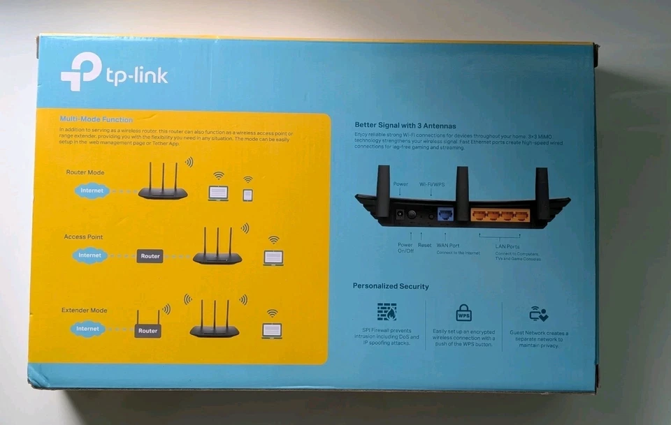 TP-Link TL-WR940N Wireless Router Repeater Access Point 450Mbit WLAN Extender - Bild 2 von 3