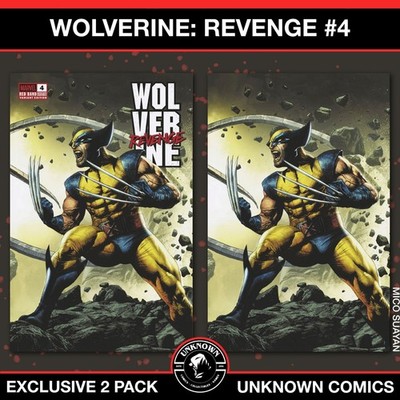 WOLVERINE REVENGE #4 RED BAND Mico Suayan TRADE & VIRGIN Variant Set POLYBAGGED