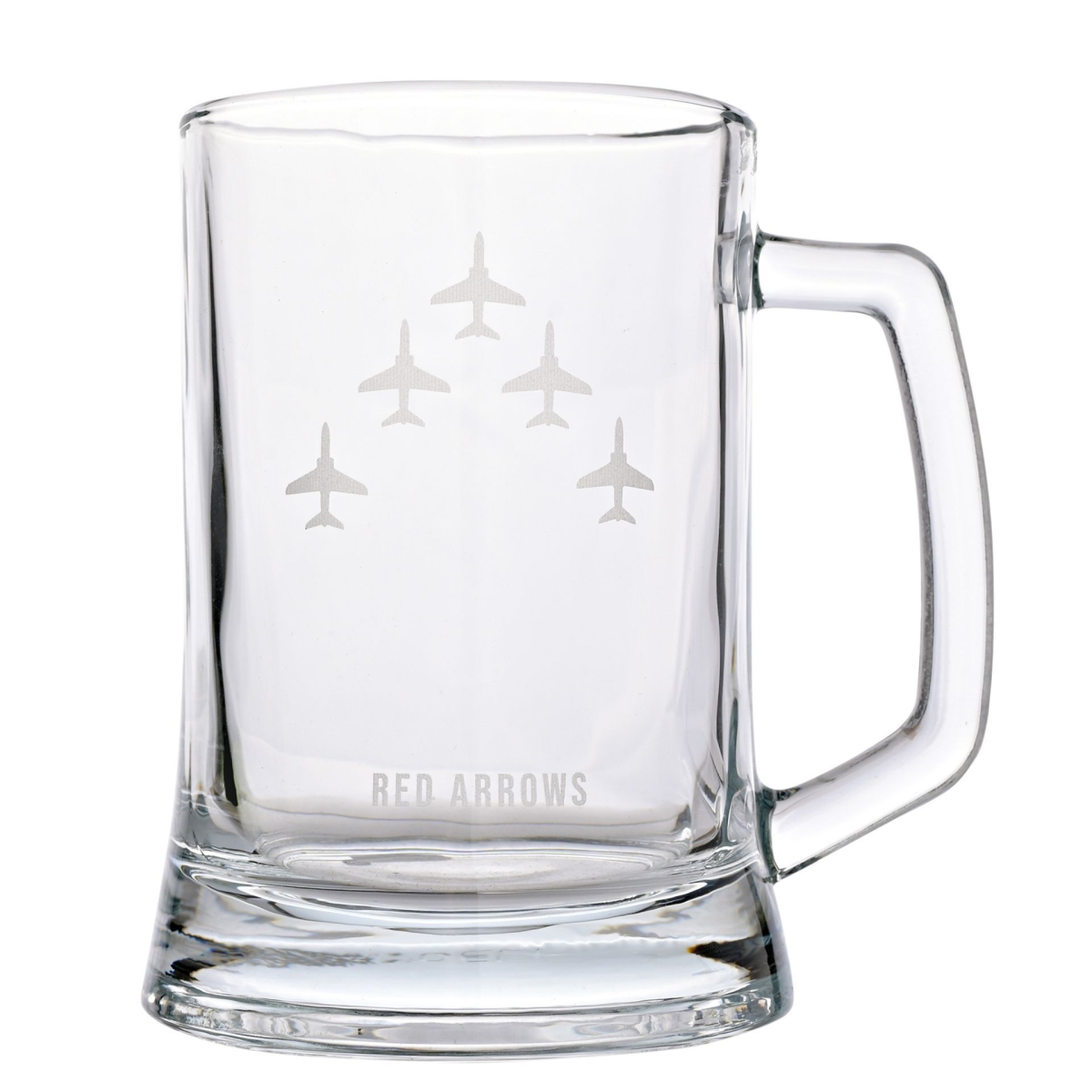 Harvey Makin Unisex Clear Widdop Raf Etched Tankard - Red Glass Arrows - Image 2