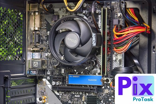 Computer da ufficio Pix ProTask PC AMD Ryzen 5 512 GB SSD NVMe 16 GB DDR4 Win11 - Foto 6 di 12