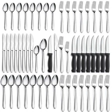 48 Pcs Silverware Set for 8 Stainless Steel Flatware Cutlery Utensil Kitchen New