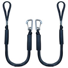 3 Feet Bungee Dock Line Boat Ropes for Docking Mooring 3 Feet, Black