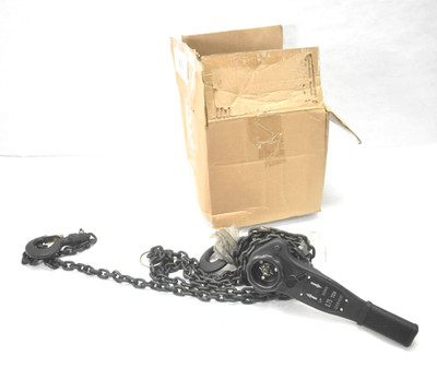 Lever Block Hand Hoist w Chain Wrench Black .75 Ton Capacity 10' Lift Set