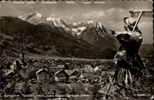 RPPC Garmisch Partenkirchen Zugspitze Gruppe vintage postcard q659