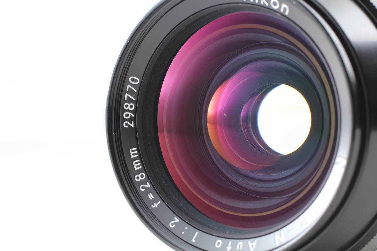 MINT w/ Hood ] Nikon Nikkor-N Auto 28mm F2 Non Ai Wide Angle Lens