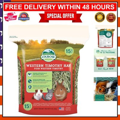 Timothy Hay for Rabbits & Guinea Pigs - Natural Fiber for All Life Stages, 15 oz