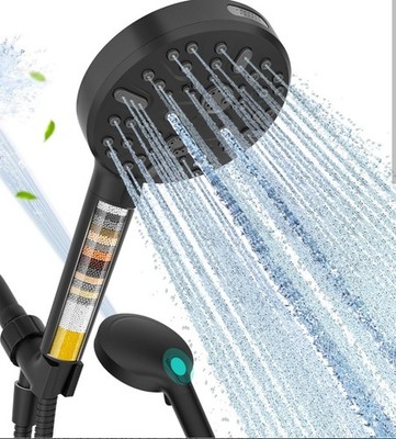 Cobbe Filtered Shower Head with Handheld, High Pressure 6 Spray Mode Showerhe...