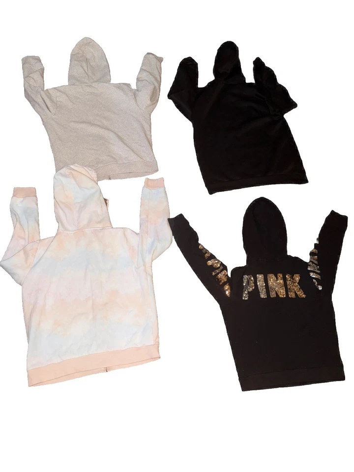 LOT OF 4 *Victoria's Secret PINK SWEATSHIRTS Hoodies size Jr .L/M - Image 3 of 4