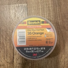 Scotch 35 Orange Color 3M Vinyl Electrical Tape, 3/4 in x 66 ft. Brand New.