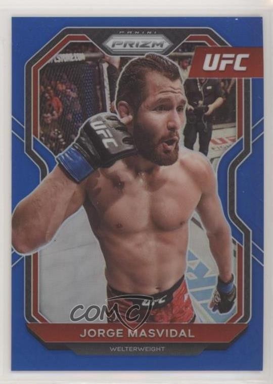 2021 Panini Prizm UFC Blue Prizm /199 Jorge Masvidal #25 0g27