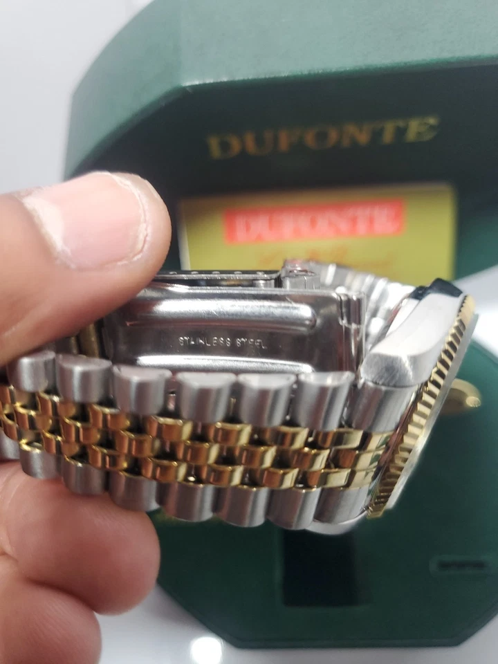 Dufonte Lucien Piccard 手表男士双色表带未经测试带原装盒 — 第 3/4 张图片