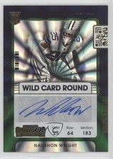 2021 Panini Contenders Rookie Ticket Wild Card Round Nahshon Wright Auto 0qw3