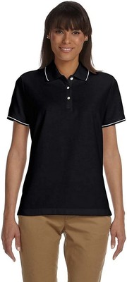 Devon & Jones Ladies Pima Piqué Short-Sleeve Tipped Polo D113W