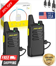 2 PACK Long Range Walkie Talkie 100 Mile Two Way Radio Charge Headset Waterproof