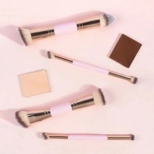 Basic Makeup Brushes Set With Box Dual-ended Foundations Powder Blush 4Pcs