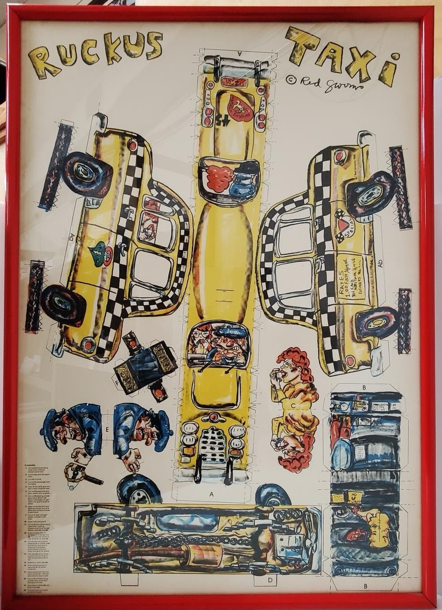 Ruckus Taxi 　　Red Grooms（レッド・グルームス） Red Grooms Ruckus Taxi Poster | eBay