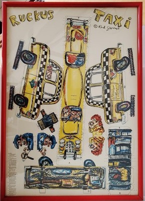 Red Grooms Ruckus Taxi Poster | eBay