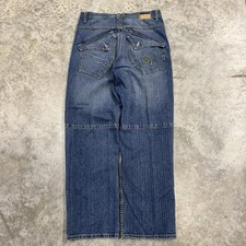 Rocawear Jeans Mens 36x34 Blue Denim Baggy Loose Flap Pockets Y2K Streetwear