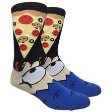 Let's Eat Pizza Socks Adult Large 