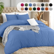 3 Pcs Duvet Cover Set Soft Quilt Cover Bedding Sets with Pillow Shams Twin King