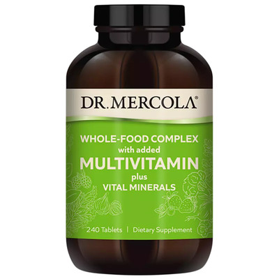 Dr. Mercola Whole Food Multivitamin PLUS 240 Tablets   Non-GMO, Free Shipping