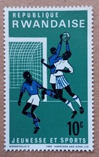 #Rwanda 1966 ~ Youth and Sport ~ Football ~ 10 c #1