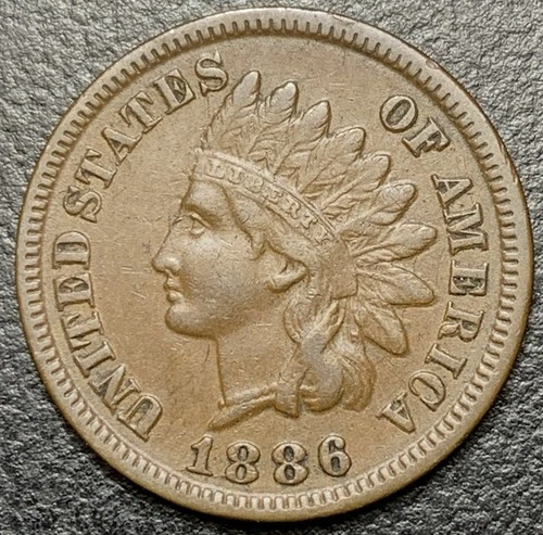 1886 Type 1 I Indian Head Cent Penny 1c BETTER DATE Original XF Full LIBERTY