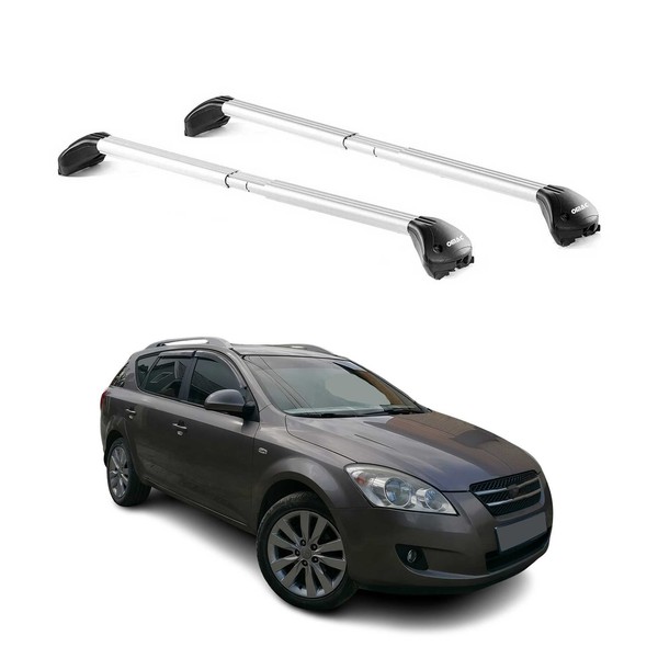 DachträGer GrundtäGer FüR Kia Cee'd Kombi Ed 2007-2012 5TüR 100Kg Alu Abe Silber-image