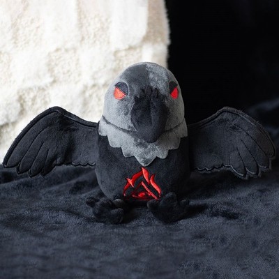 Halloween Plüsch Rabe schwarzer Vogel gruselig Plüschy Teddy Stofftier Krähe Krume Vampir
