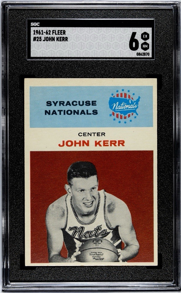 1961 Fleer John "RED" Kerr ROOKIE RC # 25 SGC 6 EX-NM