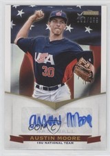 2012 USA Baseball National Team 15U Signatures /299 Austin Moore #14 Auto 0e2x
