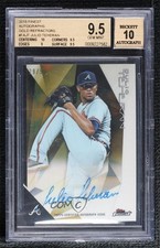 2015 Topps Finest Gold Refractor 29/50 Julio Teheran BGS 9.5 GEM MINT Auto 5ov