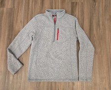 The North Face Boys Gordon Lyons 1/4 Zip Pullover Grey Fleece Size XL 18/20